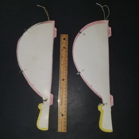 VTG 2 Pink Honeycomb Hot Air Balloon Lot Hanging Decoration 13.75" Easter - Picture 8 of 8